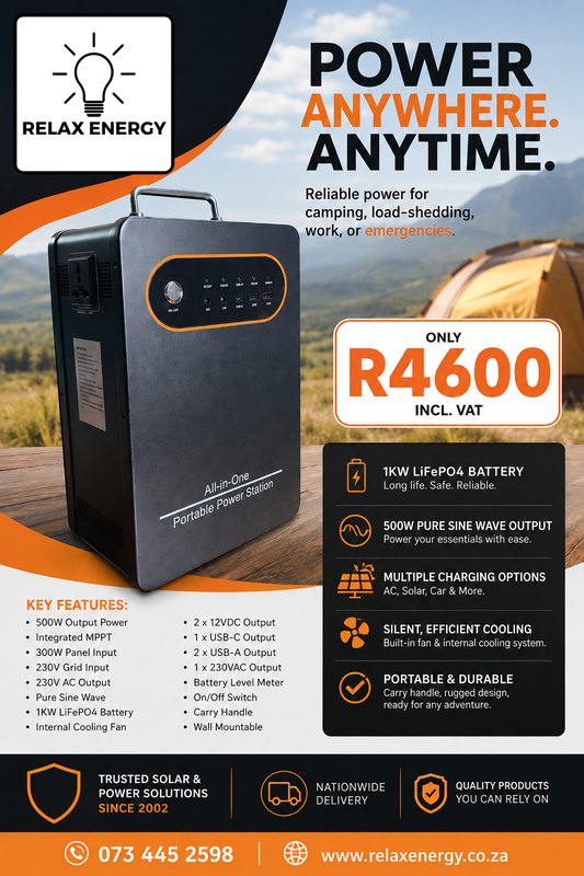 500W Portable Power Station (1kWh Battery) - Lemoen